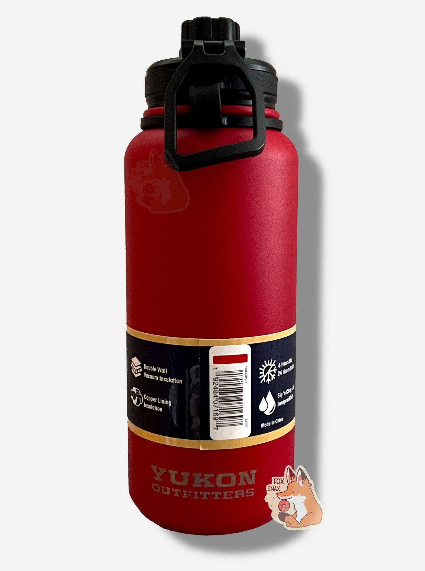 Bouteille d'eau rouge de 32 oz Buc-ee's Yukon Outfitters