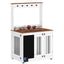 Premium Graffiti Dog Crate with Double Doors - White Vintage