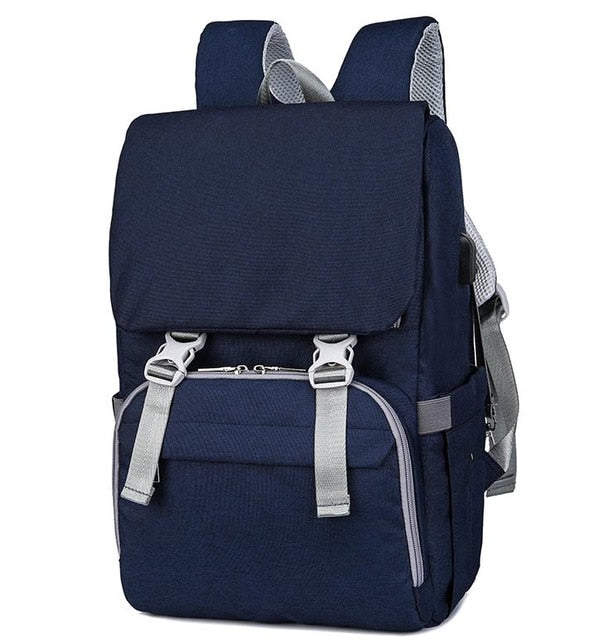 Baby Diaper Bag With USB Interface Large baby nappy changing Bag Mummy Maternity Travel Backpack for mom Nursing bags - Korvel