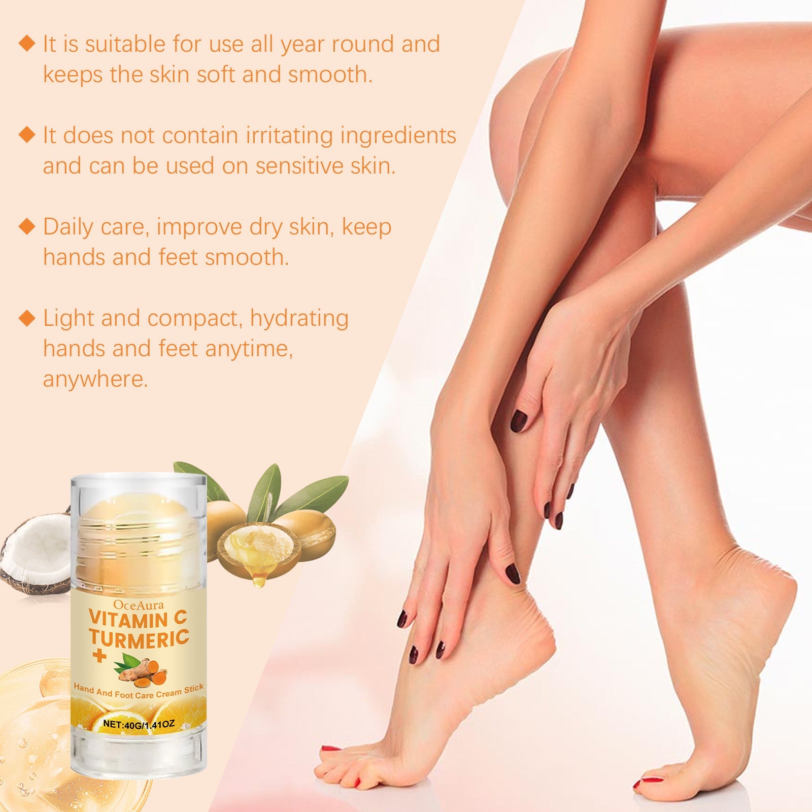 Hand And Foot Moisturizing Treatment Stick Hydrating Moisturizing Hand And Foot Care Smooth Skin Care Cream - Korvel