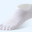 1 pair Pure Cotton Five Finger Short Socks Men Sweat Absorbent Antibacterial Breathable Mesh Boat Socks Running Sports Toe Sock - Korvel