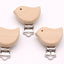 Premium Beech Wood Pacifier Clip - Cute Elephant & Heart Design