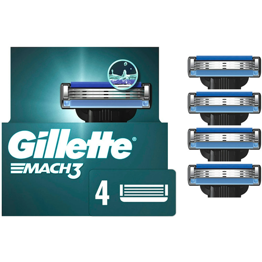 Gillette Mach3 Men's Razor Blades - 4 Refills for Precision Shaving