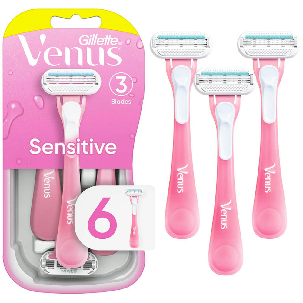 Rasuradoras Desechables Venus Gillette para Piel Sensible - 6 unidades