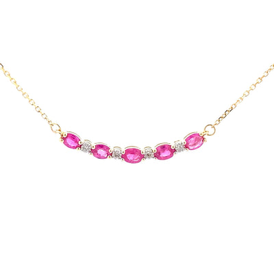 .73ct Ruby and Diamond Pendant in 10KT Yellow Gold