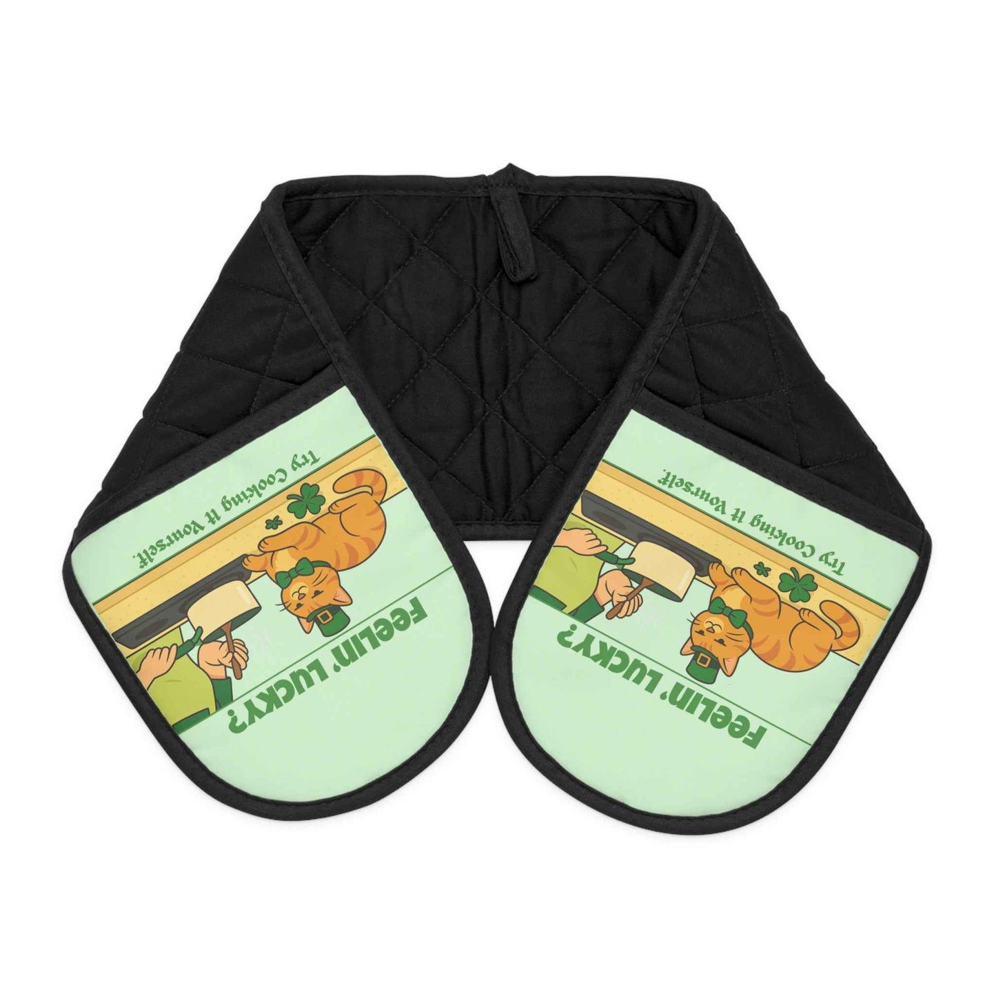 Feelin’ Lucky? St. Patrick’s Day Cat Oven Mitts