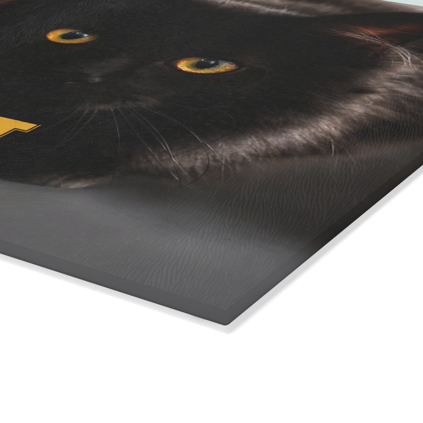 Charming Black Cat Society Glass Cutting Board - Korvel