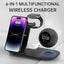 Six in one mobile phone watch headphones wireless charging clock alarm Bluetooth speaker night light - Korvel