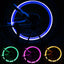 FORAUTO 2PCS Car Wheel LED Light Motocycle Bike Light Tire Valve Cap Decorative Lantern Tire Valve Cap Flash Spoke Neon Lamp - Korvel