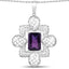 Colgante de Amatista Genuina de 7.80 Quilates en Plata de Ley