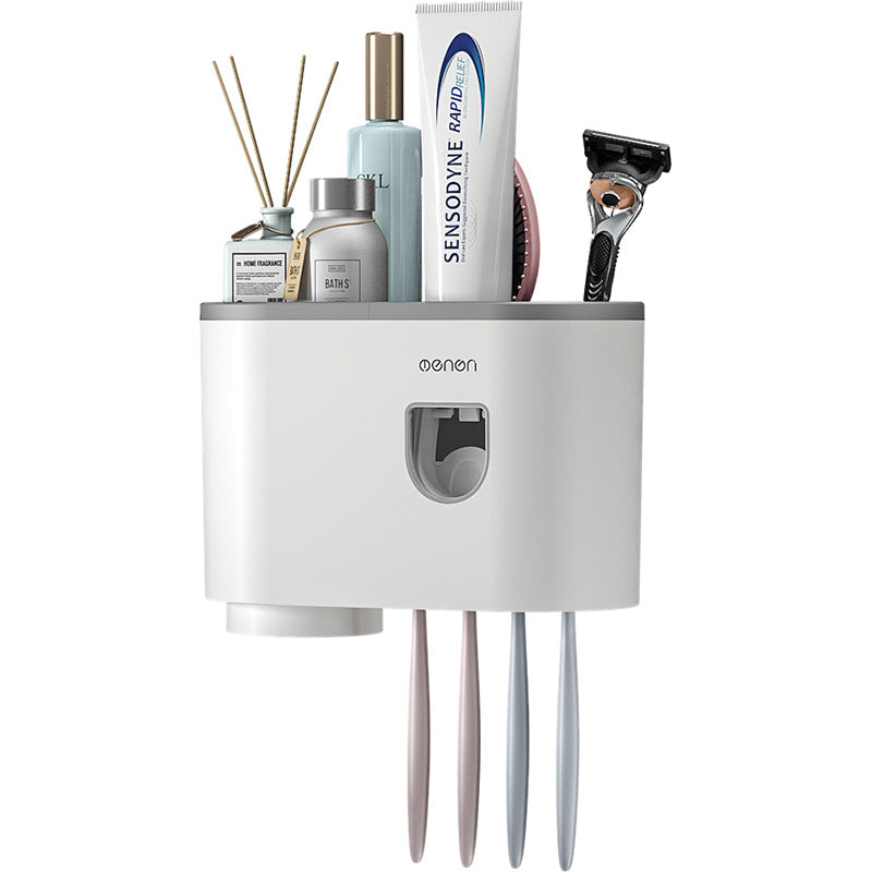 Automatic Toothpaste Squeezer & Toothbrush Holder Set