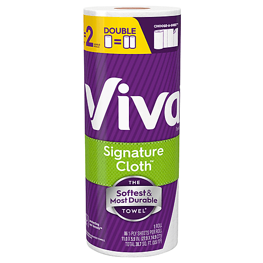 Toallas de Papel Viva Signature Cloth, Choose-A-Sheet, 2 Rollos Dobles