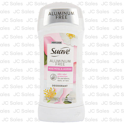 Suave Aluminum Free Deodorant, Rose Petal & Jasmine, 2.6 Oz