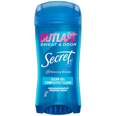 Secret Antiperspirant/Deodorant, Completely Clean, Clear Gel 2.6 Oz