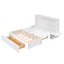 Queen Size Mobile Murphy Bed with Drawer and Little Shelves on Each Side White - Korvel