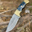 Premium 9" Damascus Steel Hunting Knife with Pakkawood Handle & Leather Sheath - Korvel