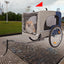 Tangkula Dog Bike Trailer Breathable Mesh Dog Cart with 3 Entrances Safety Flag 8 Reflectors - Korvel