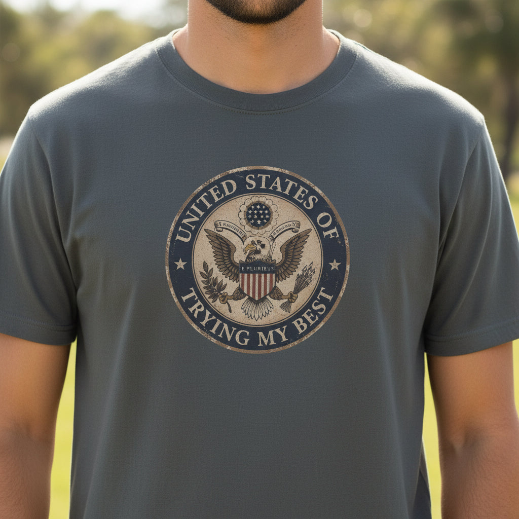 États-Unis de Faire de Mon Mieux T-Shirt Teint à la Garment