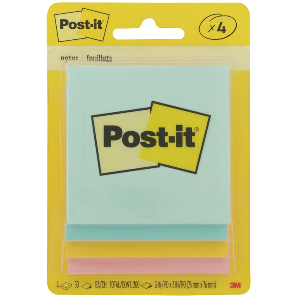 Notas adhesivas Post-it Marseille - 4 blocs de 50 hojas cada uno