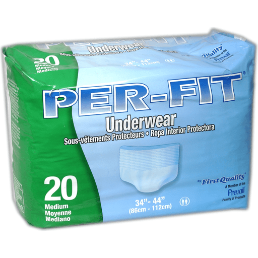 First Quality Prevail Per-Fit Protective Underwear - Medium (32"-44")