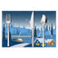 Christmas placemat white hemp Christmas scenery print home table mat living room dining table coaster - Korvel