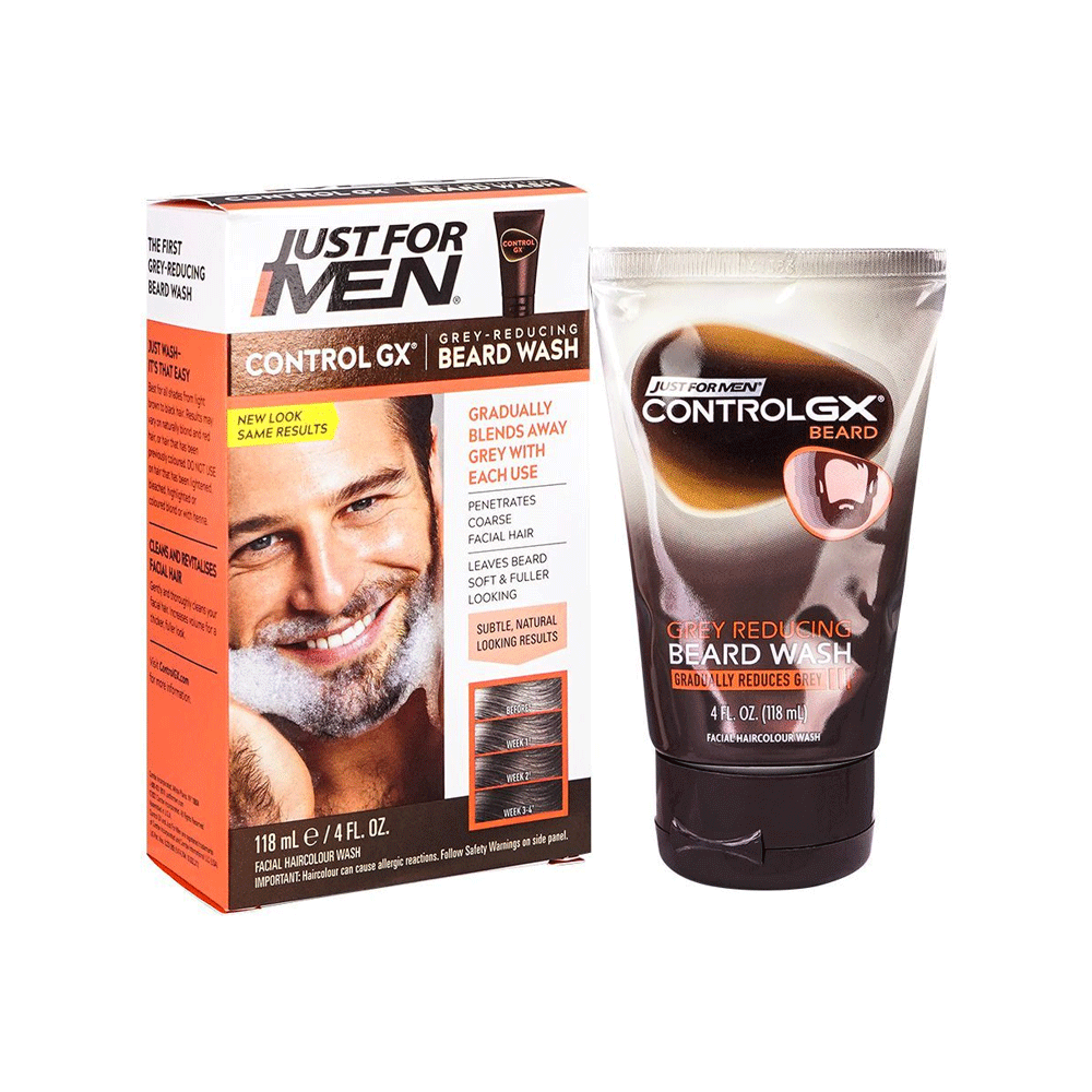Just For Men Control GX Shampoo pour barbe réduisant les gris, 4 Fl Oz