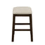 TOPMAX 4 Pieces Counter Height Table with Fabric Padded Stools, Rustic Bar Dining Set with Socket, Brown - Korvel