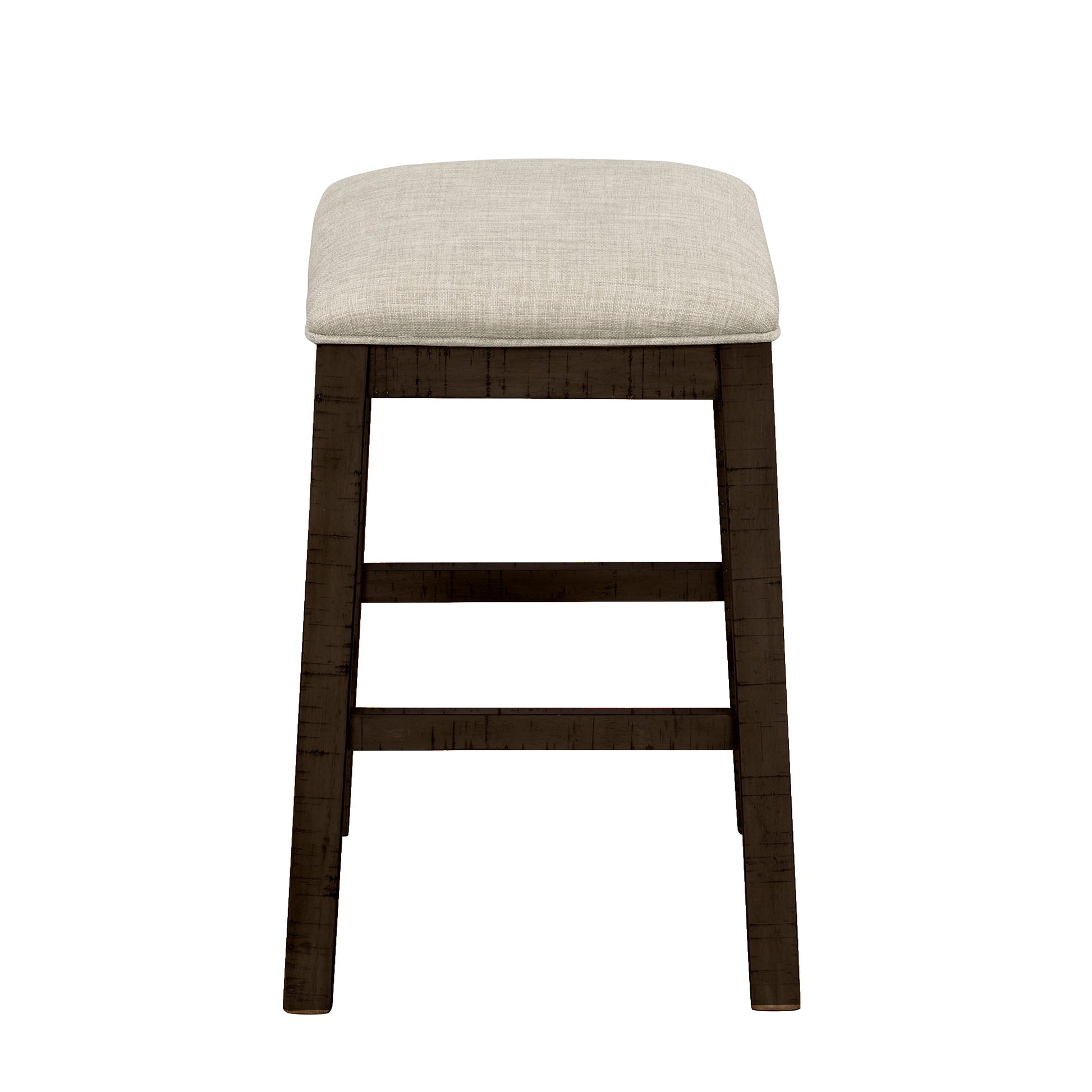 TOPMAX 4 Pieces Counter Height Table with Fabric Padded Stools, Rustic Bar Dining Set with Socket, Brown - Korvel