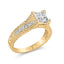 14K Yellow Gold Princess Composite Diamond Engagement Ring - Size 7