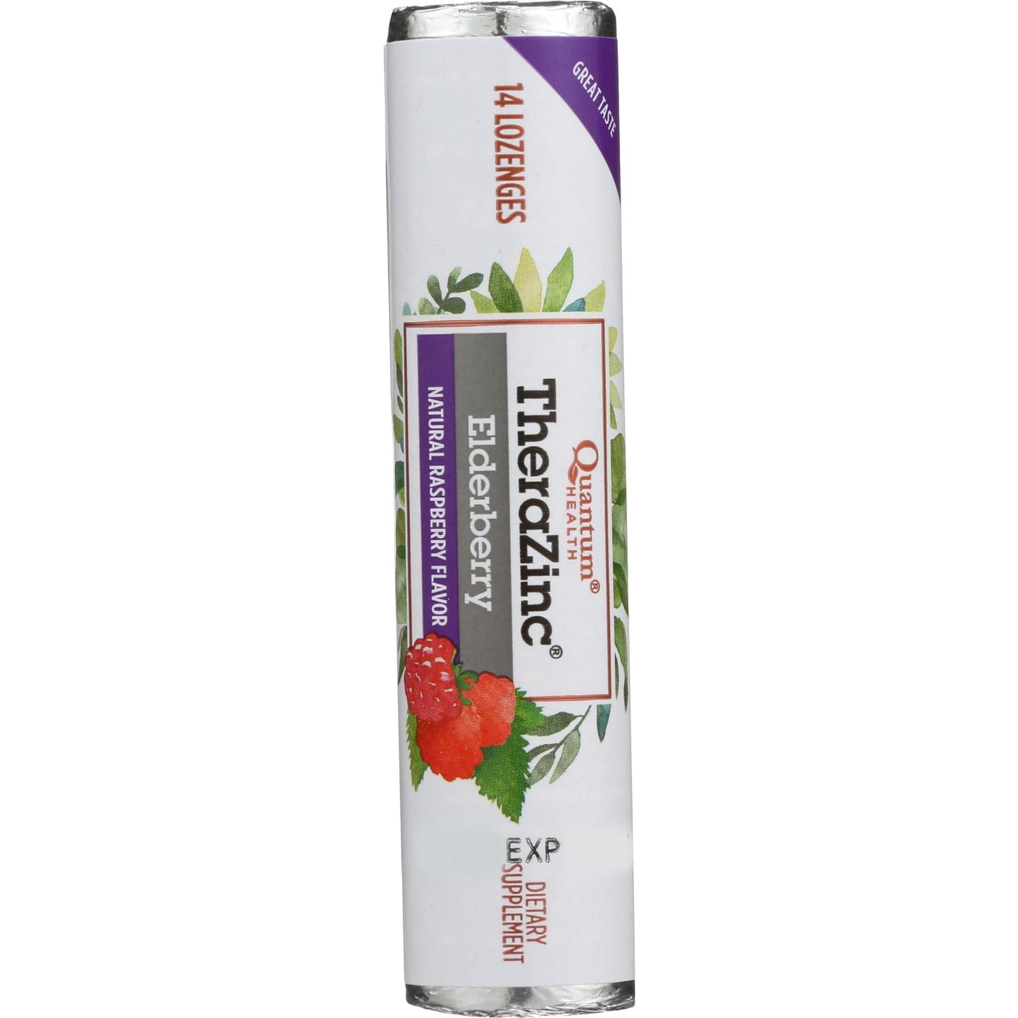 Pastilles Thera Zinc Elderberry de Quantum Health - Saveur Framboise Naturelle