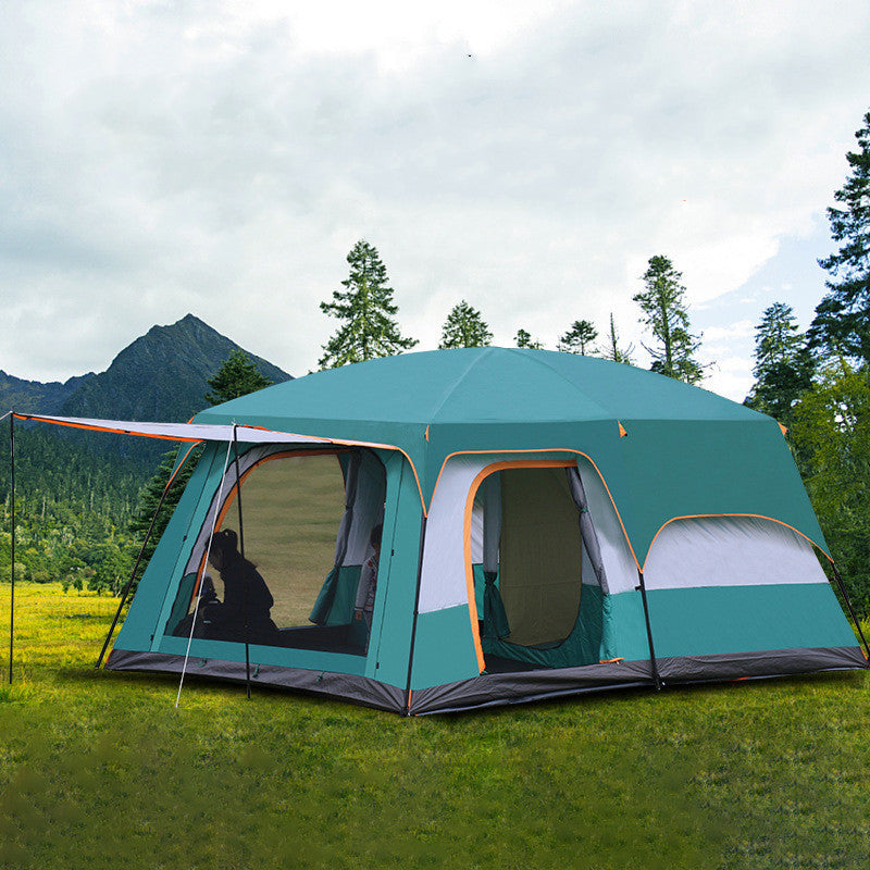 Tente de camping de luxe pour plusieurs personnes, imperméable