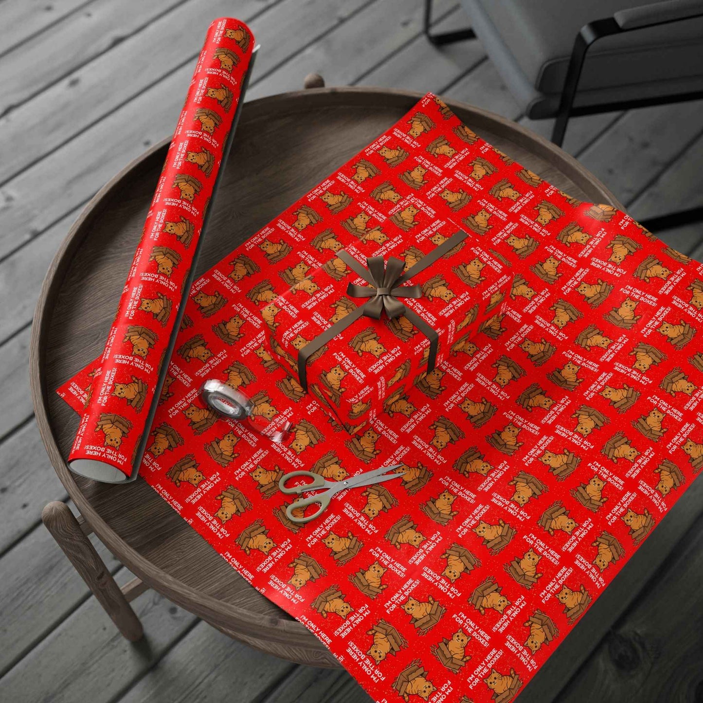 I’m Only Here for the Boxes – Cat-Themed Wrapping Paper
