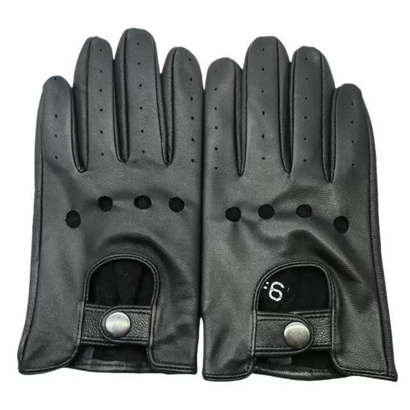 Men's leather gloves anti slip sports driving and outdoor cycling leather gloves - Korvel
