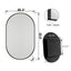 Matte Black Oval Embedded Medicine Cabinet with Mirror