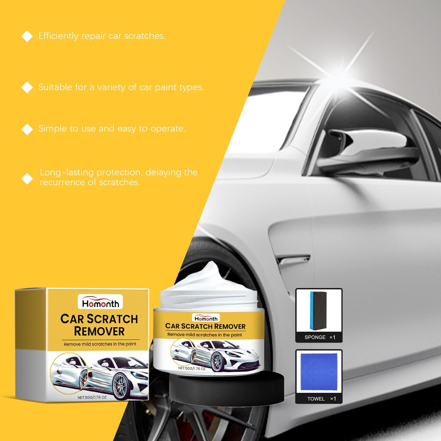 Premium Car Scratch Repair Cream for Paint Maintenance