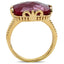 14K Yellow Gold Plated 19.20 Carat Genuine Ruby Ring