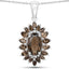 16.36 Carat Genuine Smoky Quartz Sterling Silver Jewelry Set
