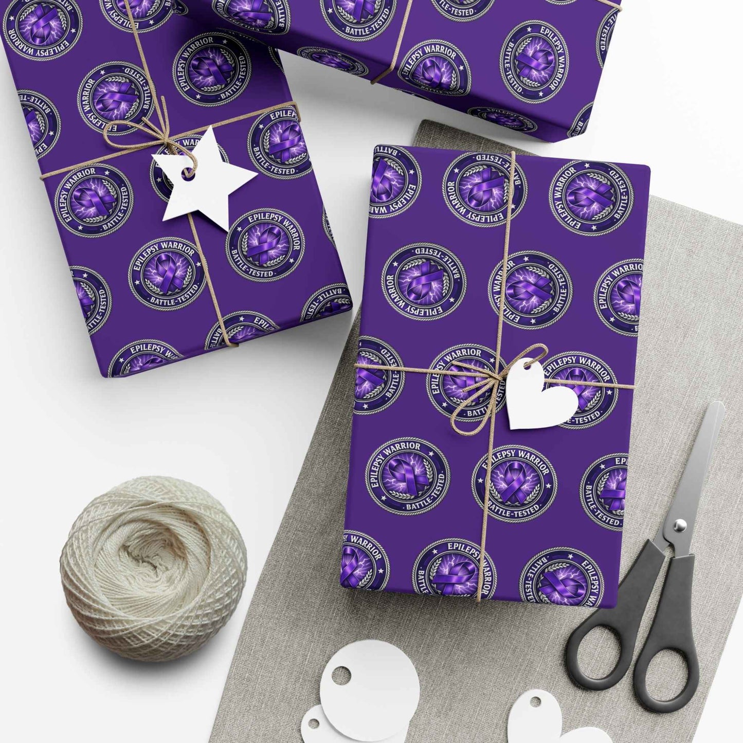 Epilepsy Warrior Gift Wrap - Purple Awareness Paper