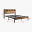 Queen Bed Frame with Storage Headboard and Charging Station - Black
