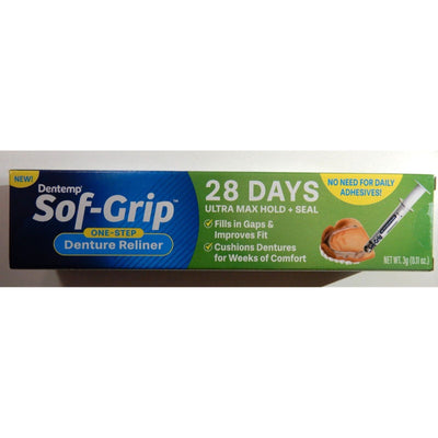 Kit de relining de prothèse dentaire Dentemp Sof-Grip en une étape - 0,11 oz