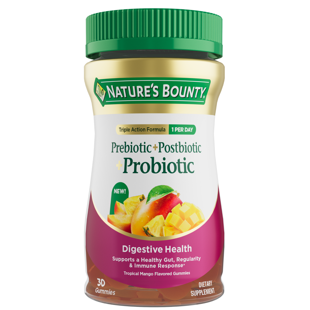 Gommes prébiotiques + probiotiques + postbiotiques de Nature's Bounty