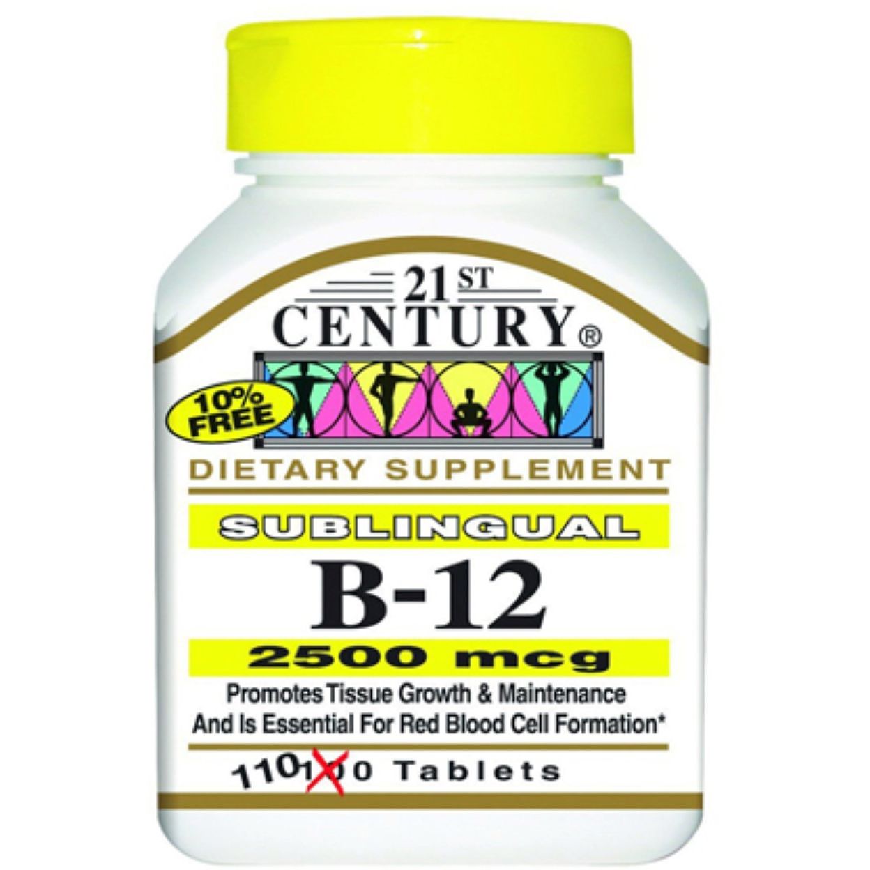 Vitamine B-12 2500 Mcg du 21e siècle - 110 unités