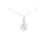 Collier Pendentif Spiral en Diamant en Or Blanc 10K Espira