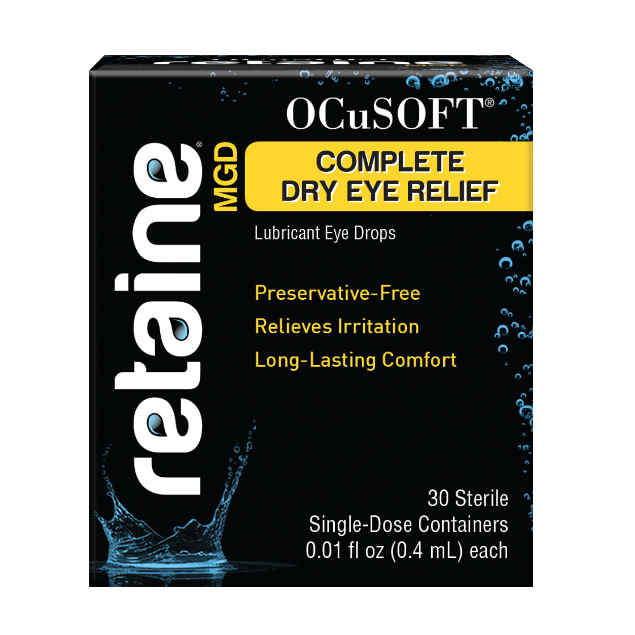 OCuSOFT Retaine MGD Gouttes Lubrifiantes Complètes pour le Soulagement des Yeux Secs