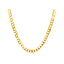 Collar de cadena curb de oro amarillo de 10k de 2.4mm