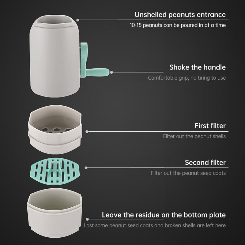 Handheld Peanut Shelling Tool for Effortless Nut Cracking