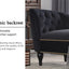 58-Inch Velvet Lounge Chair with Nailhead Trim