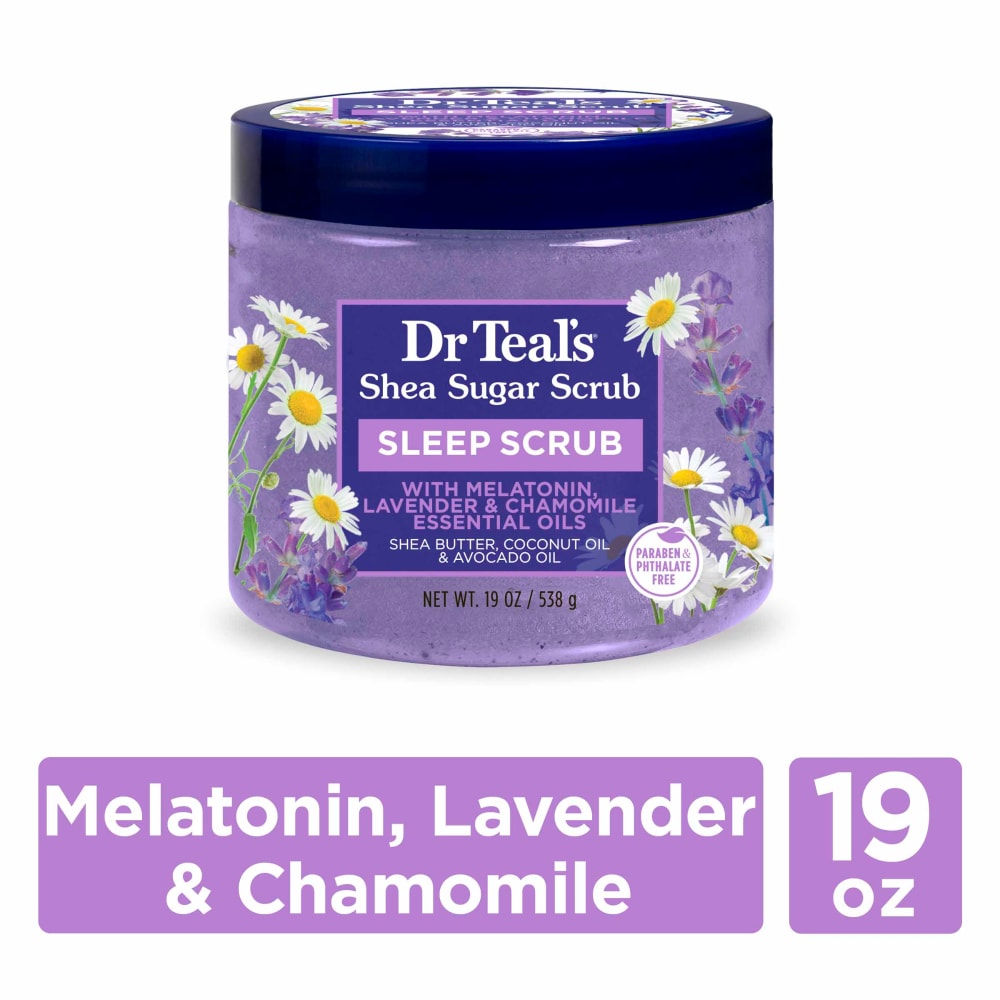 Exfoliante de Azúcar Shea con Melatonina de Dr Teal - 19 Oz