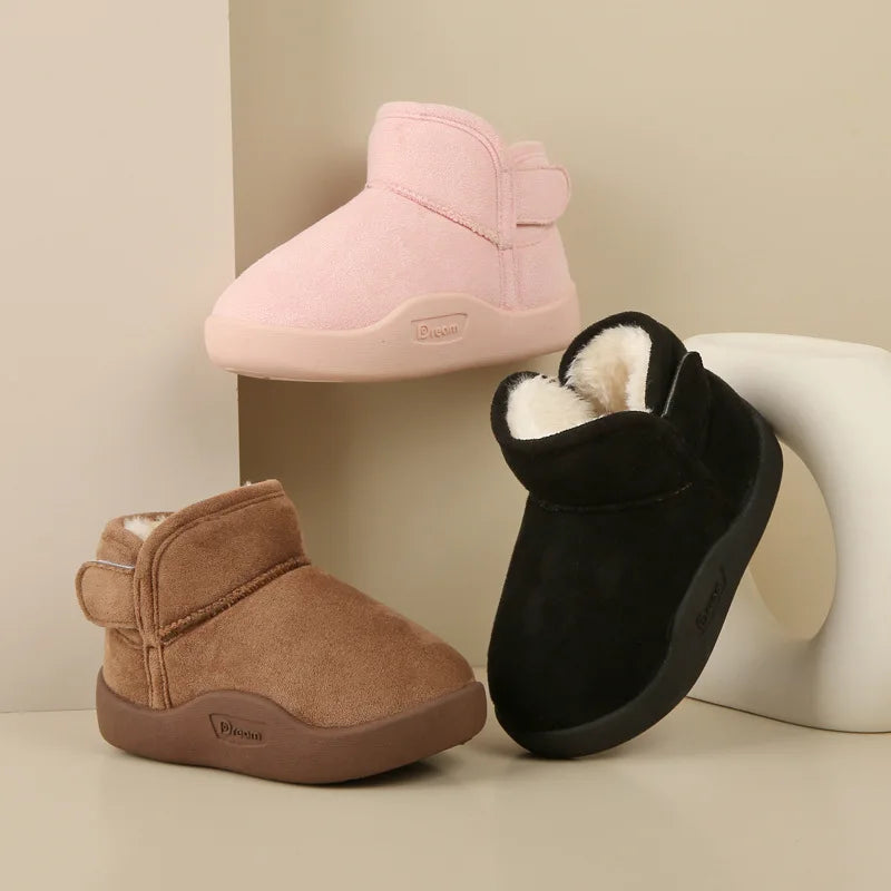 Winter Baby Girl Shoes Toddler Snow Boots Infant Plush Warm Kids Ankle Boots Boys Cotton Shoes - Korvel