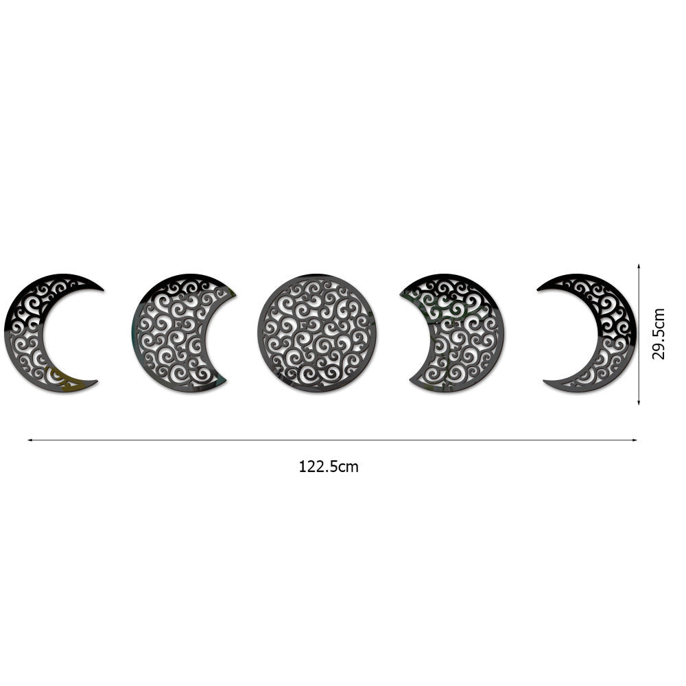 Calcomanía de Pared de Acrílico en Fase Lunar 3D